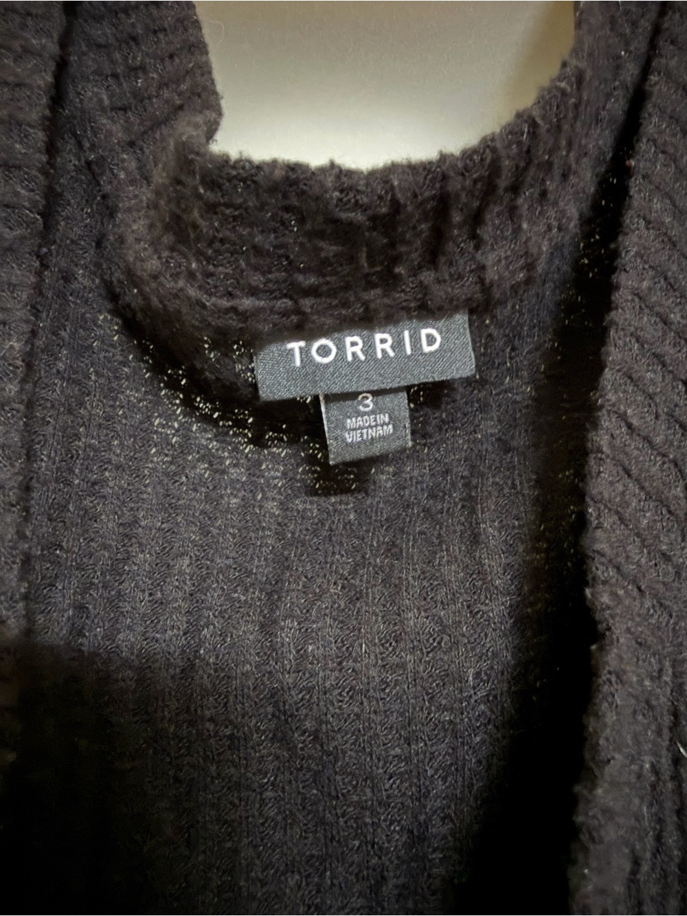 Torrid Black Ribbed Button-Down Tunic - Picture 2 of 4